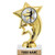 6 inch Gold Female Ballet Trophies, Custom Star Rocket Female Ballet Trophy Award Prime