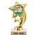 6 inch Gold Football Field Trophies, Custom Star Rocket Football Field Trophy Award Prime