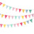 Shappy 18 Flags Imitated Burlap Pennant Banner, Multicolor Fabric Triangle Flag Bunting for Party Hanging Decoration