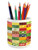 Ambesonne Collage Pencil Pen Holder, Square Composition of Healthy Cucumber Watermelon Broccoli Carrot Vegetables, Ceramic Pencil Holder for Desk Office Accessory, 3.6 inch X 3.2 inch, Multicolor