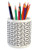 Ambesonne Fruit Art Pencil Pen Holder, Sketchy Pattern of Blueberries Silhouettes Art, Ceramic Pencil Holder for Desk Office Accessory, 3.6 inch X 3.2 inch, Grey Multicolor