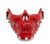 Steampunk Mask Men Masquerade Skeletal Spike Half Face Skull Mask Costume Cosplay Red