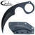Canku C1890 Hunting Fixed Blade Tactical Knives D2 Blade K Sheath, Stainless Steel Handle Karambit Claw Knife Outdoor Hunting, Survival and EDC Tools (Black)