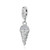 QeenseKc Pavé Ice Cream Cone Dangle Charm Sweets Candy Drink Clear CZ for Pandora Bracelet