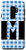 Galaxy S9plus Letter M Initial M Monogram Blue Gingham Plaid Check Pattern Case