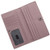 Ultra Slim Thin Leather RFID Blocking Credit Card Holder Bifold Clutch Wallets for Women (Dark Pink)