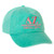 Delta Zeta (B) Embroidered Baseball Hat Cap Cursive Name Font Adjustable Leather Strap dz (Seafoam - B)