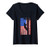 Womens Lineworker American Flag Electric Cable - Lineman V-Neck T-Shirt