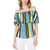 Bar III Striped Off-The-Shoulder Top, Wide Stripe L