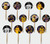 Black Mamba Cupcake Picks Double-Sided Images Cake Topper -12 pcs