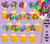 Party Over Here Barney Purple Dinosaur Double-Sided Cupcake Picks Cake Toppers -12 pcs