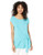 Karen Kane Women's TIE-Front TOP, Aqua, Small