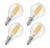 CTKcom G45 4W E14 Base Candelabra LED Bulbs Dimmable(4 Pack)-Vintage Edison LED Bulb 40W Equivalent 2700K Warm White Lamp for Home,Pendant Lights,Sconces,Antique Light Fixtures 110V~130V AC