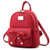 Girls Leather Mini Backpack Purse Cute Bowknot Fashion Small Backpacks Purses for Teen Women - Burgandy