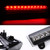 KRSCT Third Brake Light High Mount Led Compatible With 2000-2006 Chevy Tahoe Suburban 1500 2500 GMC XL 1500 2500 Denali XL Chevrolet 12 Led Smoking Lens Silver Housing Red Light