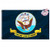 N and B US Navy Flag 3x5 Outdoor Double Sided Heavy Duty 3ply United States Navy Seal Flags Super Durable USN Flags 4 Rows Stitched Edge Canvas Header with 2 Brass Grommets Vivid Color