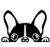 Doran Boston Terrier Peeking Dog/Pet Sticker Decal Vinyl Car Window Wall Sticker Laptop Decal Cute Funny Peep Animal Decorative Stickers(2 Packs) (Black)