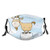 Comfortable Windproof mask?Doodle Cartoon Goat Smiling And Standing On Top Of Mountain Pick Digital Illustration?Printed Facial decorations for adult