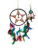 Handmade Dream Catchers Colorful Authentic Indian Traditional Native American Circular Net with Feathers Wind Chimes for Car Kids Bedroom Wall Hanging Home Decor Ornaments Crafts (Black with Star)