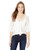Star Vixen Women's 3/4 Sleeve Stretch Lace Tiefront Shrug Sweater, Ivory, S