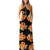 Women's Summer Bohemian Floral Dresses Sleeveless Racerback Loose Plain Maxi Tank Dress Casual Long Dresses with Necklace Black Yellow