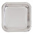 Square Foil Silver Paper Plates, 8ct