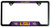 NCAA Black Metal License Plate Frame - Second Generation - Alumni Version (LSU)