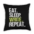 Eat Sleep Write Repeat Writing Writer Gift Pillows Eat Sleep Repeat Writing Writer Christmas Gift Throw Pillow, 18x18, Multicolor