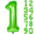 40 Inch Green Large Numbers 0-9 Birthday Party Decorations Helium Foil Mylar Big Number Balloon Digital 1