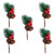 NUOBESTY Artificial Pine Picks Christmas Holly Leaf Picks with Red Berries Pine Cones Pine Needles Stems Picks Wreaths Decor Christmas Garland Holiday Winter Ornaments 5pcs