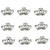 50pcs Vintage Antique Silver Alloy Crown Charms Pendant Jewelry Findings for Jewelry Making Necklace Bracelet DIY 23x18mm (50pcs Crown)