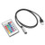 Mini 24 Key LED Strip Light Controller 5-24V Lamp Strip Remote Control Light Strip Remote Wireless Controller Advanced Control Chips for Various(Cable length 1 meter)