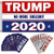 President Donald Trump Flag 2020 (3 x 5 Feet, 1 PCS) with Grommets and 20 Pieces Bumper Stickers Car for Supporting President Trump