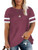 Plus Size Shirts for Women 3X Summer Oversized Tee Tops Wine Red-22W