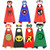 RioRand Dress Up Costumes Cartoon Kids 7 Superhero Capes Set for Boys Costumes Birthday Party Theme Gifts