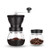 PARACITY Manual Coffee Bean Grinder, Hand Coffee Mill with 2 Glass Jars Ceramic Burr Stainless Steel Handle for Aeropress, Drip Coffee, Espresso, French Press, Turkish Brew