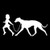 Girl Leading A Greyhound Dog Vinyl Decal Sticker | Cars Trucks Vans SUVs Laptops Walls Windows Cups | White | 7 X 3.4 | KCD2137