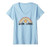 Womens Gudetama Gude Vibes Good Vibes Rainbow V-Neck T-Shirt