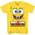 Mens Spongebob Squarepants Classic Shirt - Spongebob, Patrick, Squidward  and  Mr Krab Big Face T-Shirt (Yellow, Large)