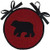 Park Designs Buffalo Check Bear Hooked Chair Pad