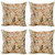 Ambesonne Casino Decorative Throw Pillow Case Pack of 4, Old Playing Cards Themed Vintage Classic Style Entertaining Wealth Fortune, Cushion Cover for Couch Living Room Car, 16 inch, Beige Black