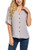 Meaneor Womens Grey Loose Blouse Short Sleeve V Neck Button Down T Shirts Summer Casual Tops