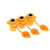 Alvin's Cables 3 Pcs RJ45 Waterproof Coupler Socket Connector IP65 Ethernet Panel Mount RJ45 Connector Yellow