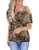 Ido4U Women's Casual Off One Shoulder Tops Strappy T-Shirt Blouses Short Sleeve Cold Shoulder Tunic Tops for Women (Yellow Leopard Print, S)