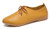 VenusCelia Women's Snug Oxfords Flats Shoe(7 M US,Yellow)