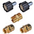YAMATIC Pressure Washer Quick Connectors, M22 to 3/8 inch Quick Connector 2 Sets  and  (2) M22-14mm Male Extension Adapter, Quick-Connect for a Pressure Washer, Hose, and Gun