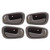 Brock Replacement 4 Piece Set Gray Inside Interior Front  and  Rear Door Handles Compatible with 98-02 Prizm Corolla
