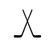 Crossed Hockey Sticks Decal Vinyl Sticker Cars Trucks Vans Walls Laptop  Black  5.5 x 5.3 in DUC455