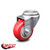 Polyurethane Swivel Bolt Hole Caster w/3.5 inch x 1.25 inch Red Wheel - 250 lbs Capacity/Caster - Service Caster Brand