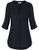 Misswor Women Tops and Blouses, Womens Banded Collar Rolled Half Sleeve Button Down Flowy Hem Lightweight Soft Crepe Shirt Tunic Spring Tops Royal Blue XL